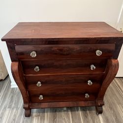 Antique Empire-Style Mahogany Chest of Drawe