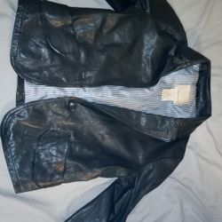 Curio Nine Genuine Leather Jacket Small