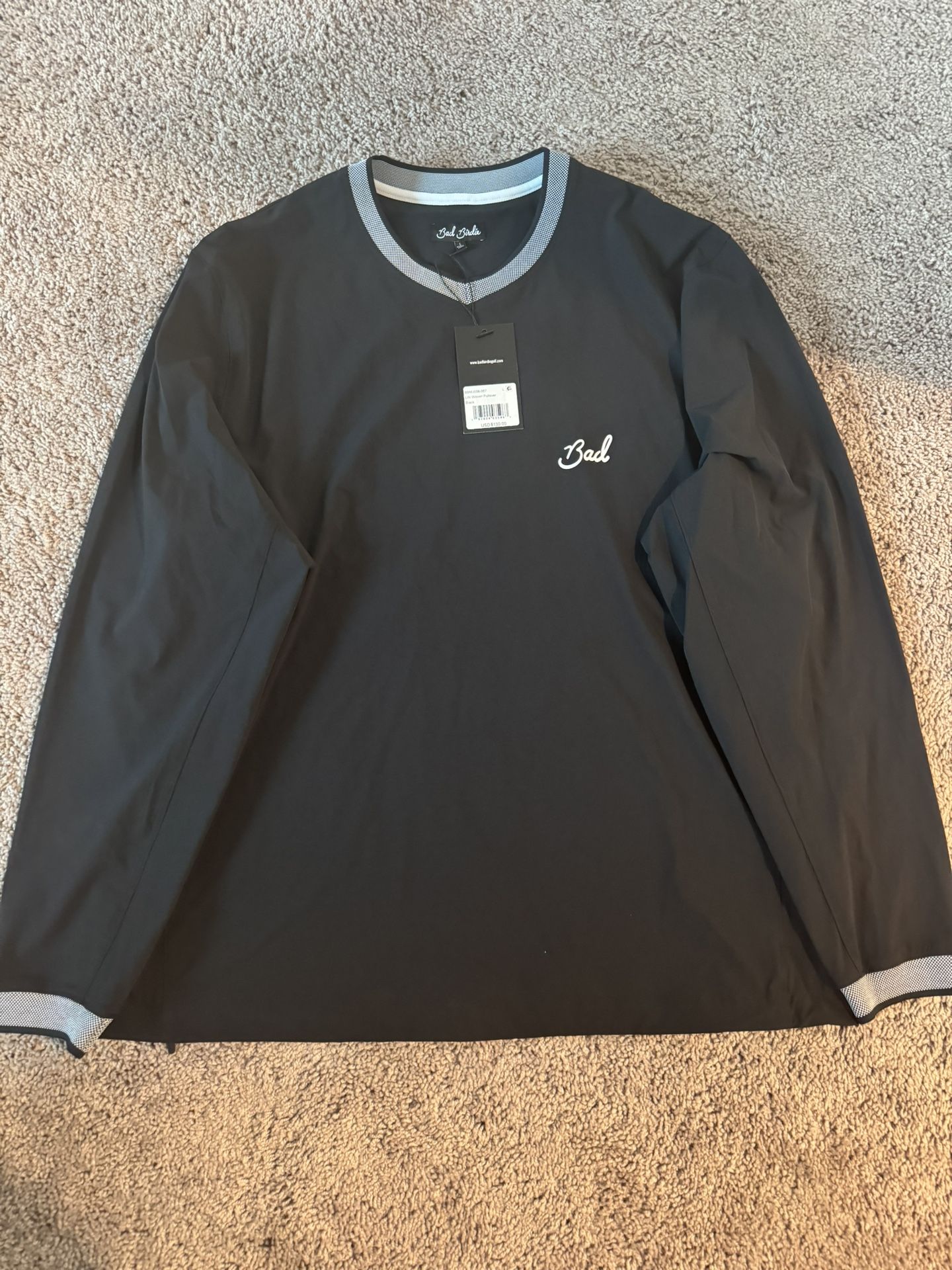 Men’s Bad Birdie Golf Performance Woven Pullover Jacket NEW Size Large