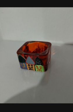 HANDMADE ART GLASS -VOTIVE HOLDER 2"×2" - A90