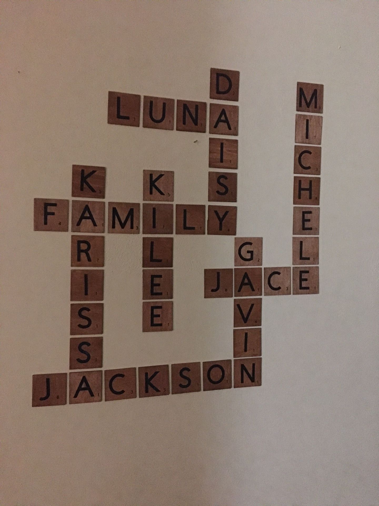 Scrabble wall art decor