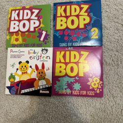Kidz Bop CDs 1,2,8 And Baby Einstein