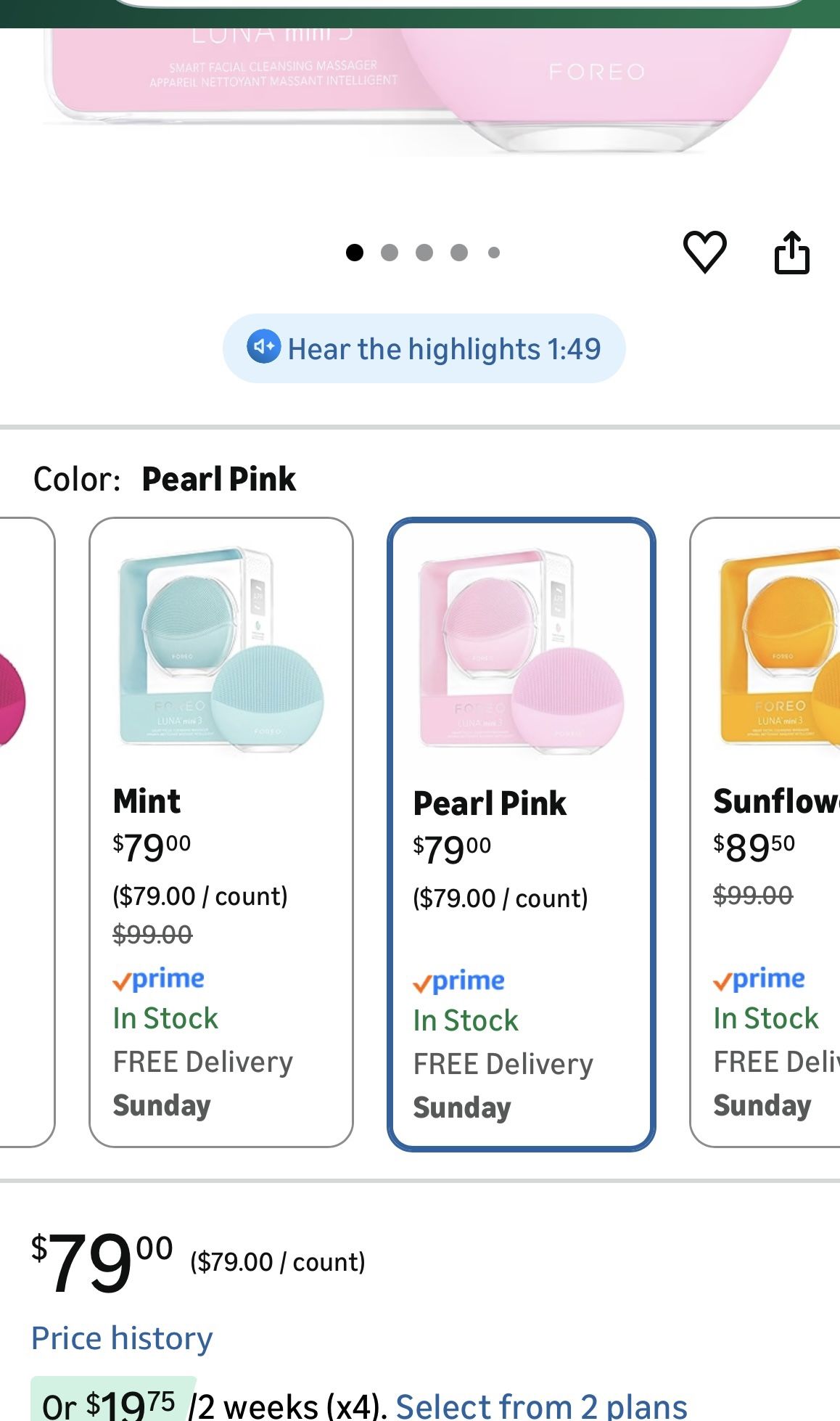 FOREO LUNA mini 3 Ultra-hygienic Facial Cleansing Brush - All Skin Types -  Face Massager for Clean