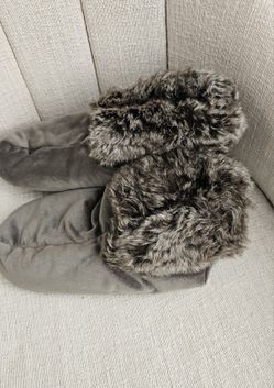 Restoration Hardware Luxe Faux Fur Booties