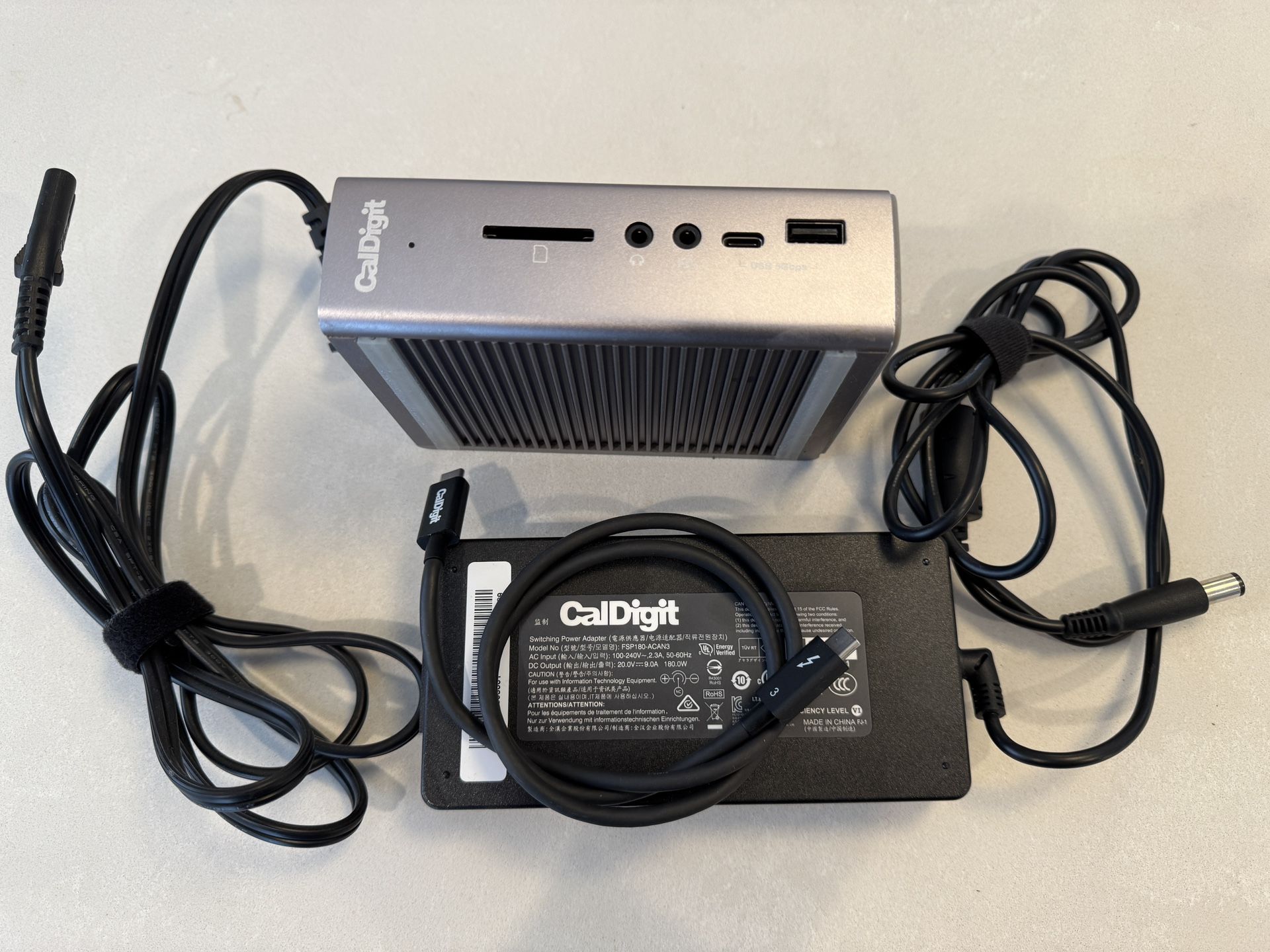 CalDigit TS3 Plus Thunderbolt 3 Dock OEM Power Adapter - 15 Ports - 87W Charging