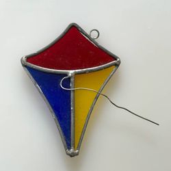 Vintage Stained Glass Sun Catcher Kite Decor