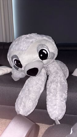 Large Gray Sloth Stuffed Animal Plush