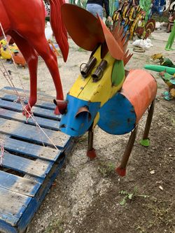 Funny Donkey Metal Yard Art 3 Ft Handcrafted retail $180 our price $95