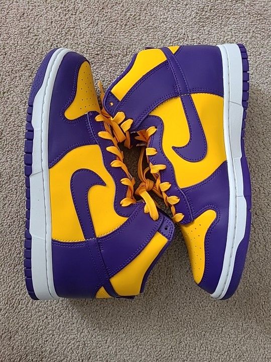Nike Dunk High "Lakers " Size 10 Men/11.5wmns