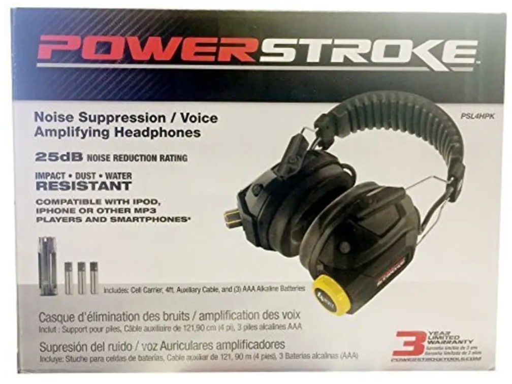 POWERSTROKE - Noise Suppression /Voice Amplifying Headphones