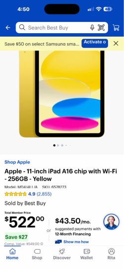 iPad a16 mint condition