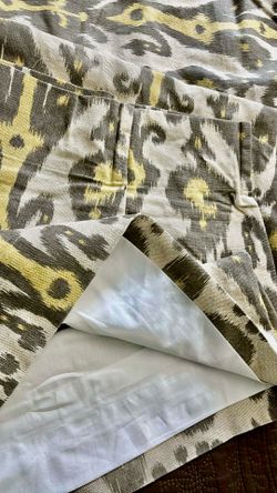 2 curtains each panel size 36” x 103” L both $5
