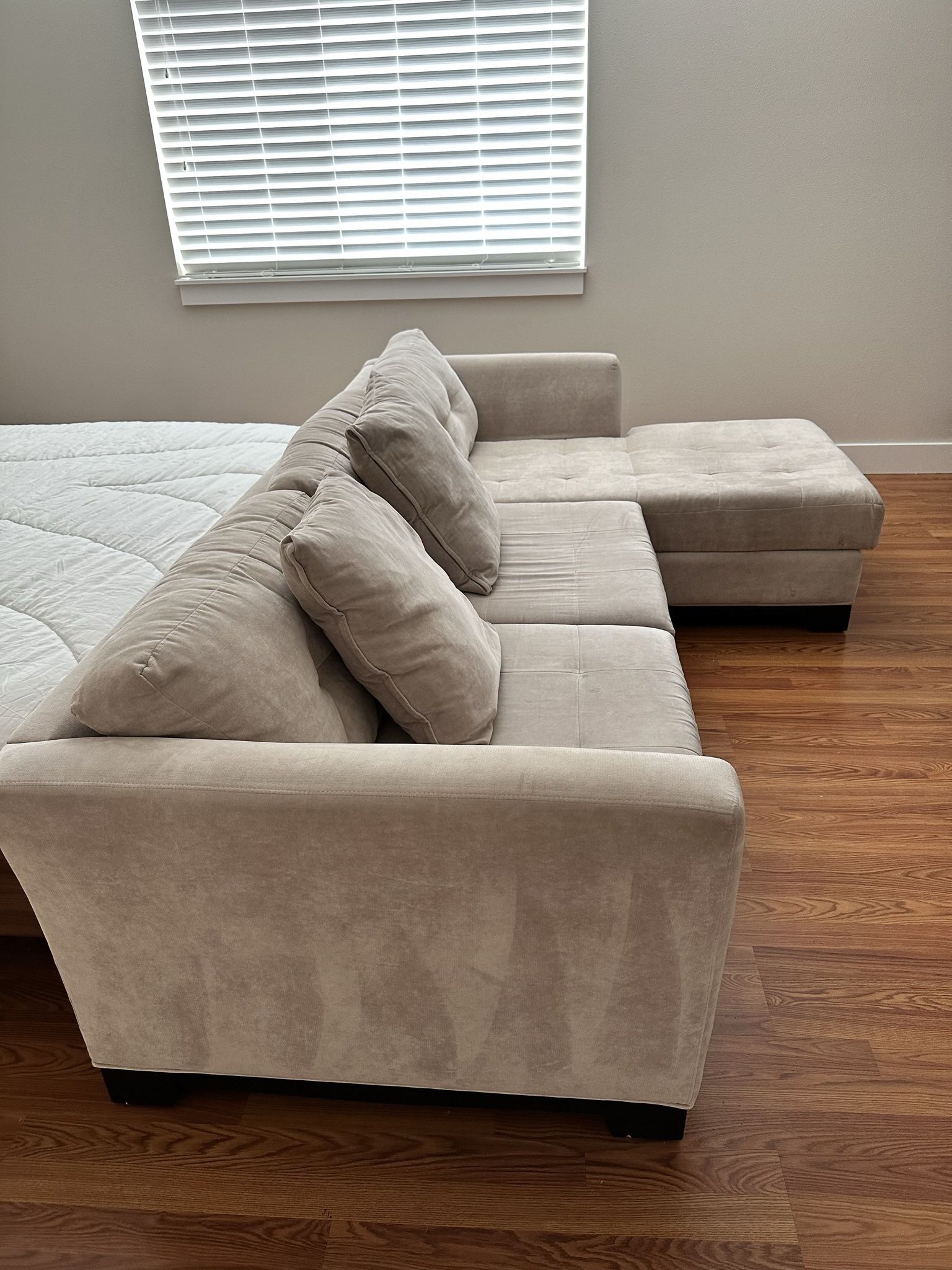 Macy’s Microfiber Chaise Sectional Sofa