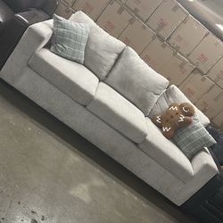 Chenille Fabric Sofa Floor model Sale!