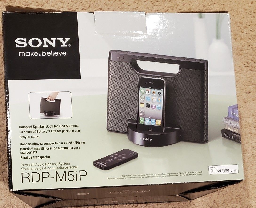 Sony RDPM5IP 30-Pin iPhone/iPod Portable Speaker Dock (Black)