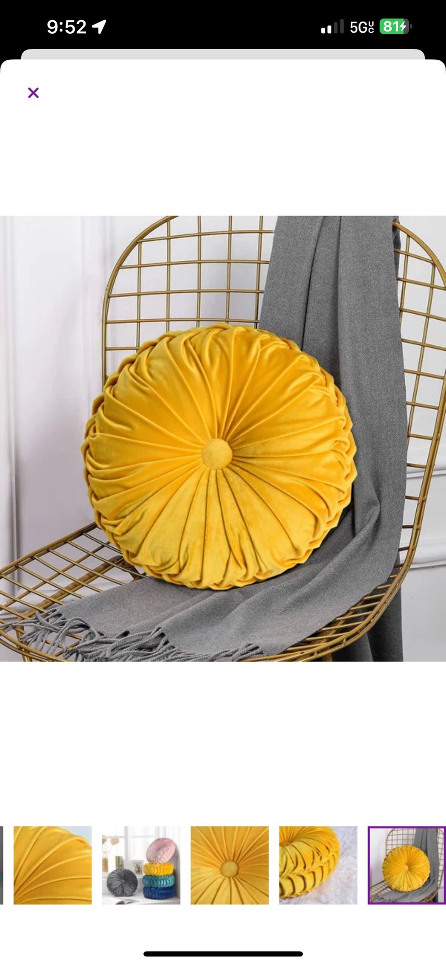 Echo Button Velvet Throw Pillow