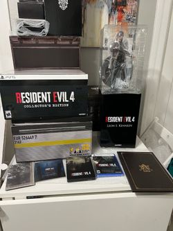 Resident Evil 4 Remake Collectors Edition PS5 PlayStation 5 No DLC Leon Statue