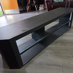 Black Wood And Glass entertainment table 