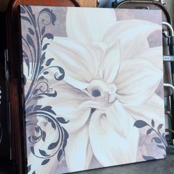 35x35 Floral Canvas Painting 