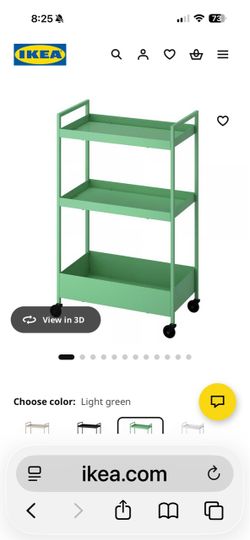 IKEA NISSAFORS Utility cart, light green