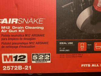 Milwaukee M12 Drain cleaning air gun kit
