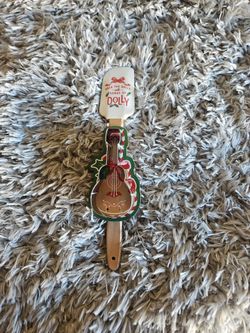 Dolly Parton Christmas Spatula with Guitar cookie cutter