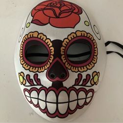 Kids Day Of The Dead Sugar Skull Mask Halloween Felt Lined Face Mask Elastic Band