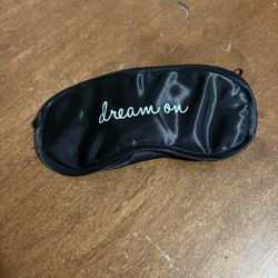 Black Satin Sleep Mask “Dream On”