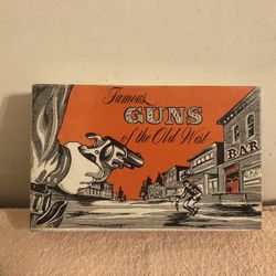 Vintage 1958 Panoramic Sales Corp Famous Guns Of The Old West Box EMPTY 10”x6”