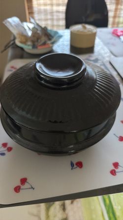 Black Ceramic Donabe / Korean Clay Pot (Dolsot / Ttukbaegi) with Inner Lid
