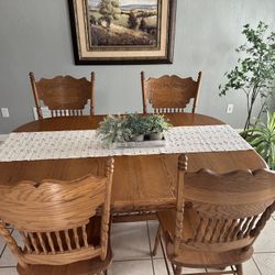 Solid Oak Wood Table