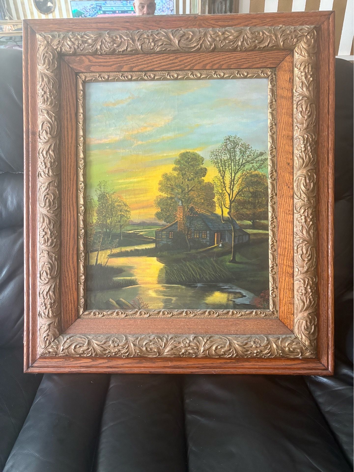 Vintage old, painting and Jason Wood printing