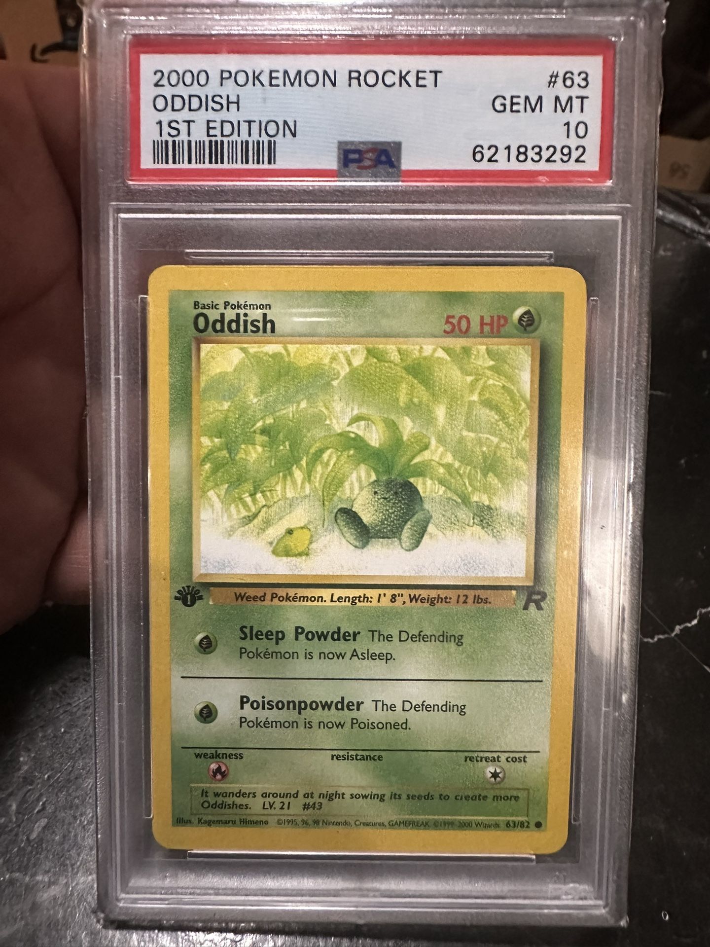 1st Edition TR Oddish PSA 10