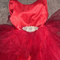 Toddler Red Fancy Party Dress