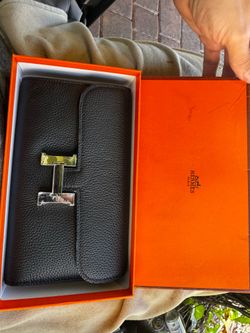 Hermes Constance long wallet authenticated in box