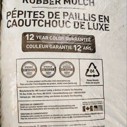 Rubber landscape mulch, mocha brown