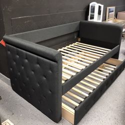 Twin  Trundled Bed Frame Solid Wood New In The Box 