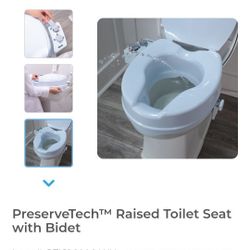 Raised Toilet Seat With Bidet