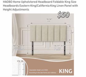King size headboard