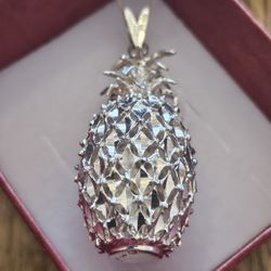 925 STERLING SILVER Pineapple Pendant / Charm Jewelry 