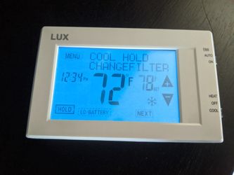 LUX touchscreen digital programmable thermostat