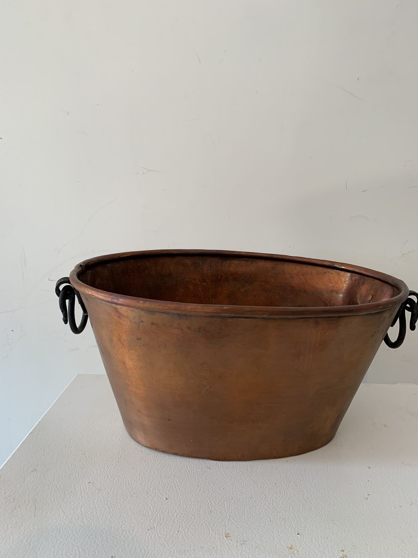 Preowned copper oval ice container from Pottery Barn