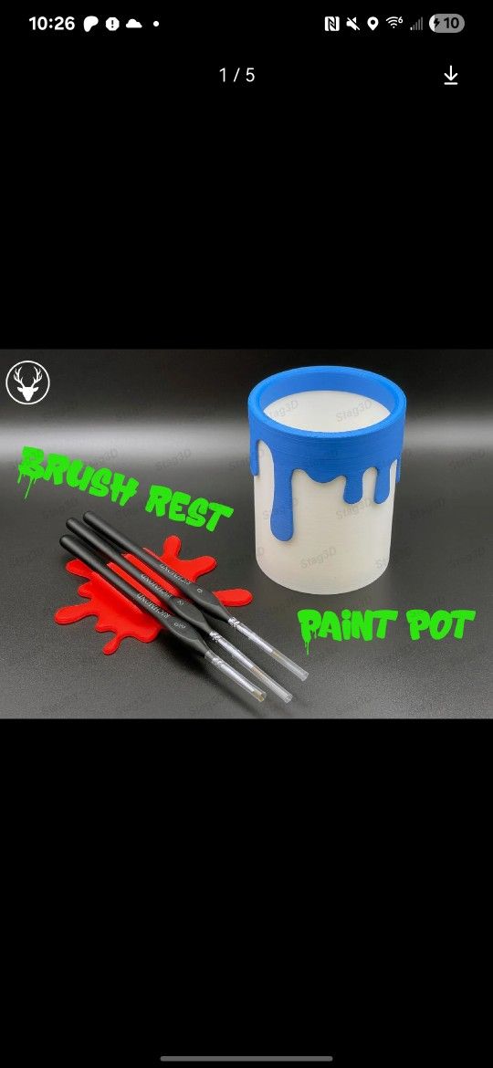 Painting Brush Rest/Water Holder