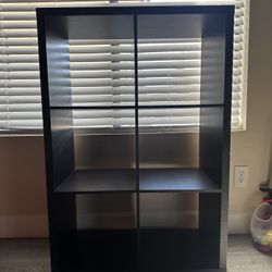 6 Cube Storage Organizer - Toy Shelf, Shoe Storage, Storage Furniture, Book Shelf- Black