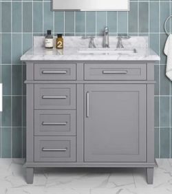 36” BATHROOM VANITY NEW IN GREY COLOR