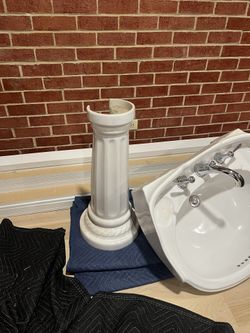SINK, PEDESTAL  25"w x 21 1/2"deep; cross streets are Arapaho & Waterview