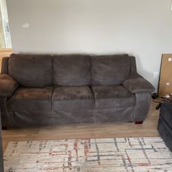 Suede Chocolate Couch