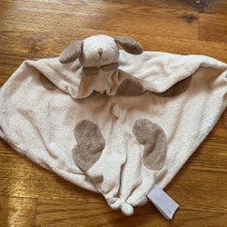 Angel Dear Puppy Dalmatian Dog Tan and Brown Plush Lovey Security Blanket 12"