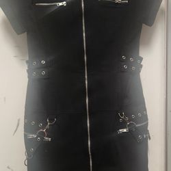 Black Punk Dress Women's Juniors Size 8/10