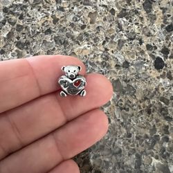 Silver Bear Charm